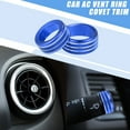 thumbnail image 2 of Unique Bargains 2 Pcs Car AC Vent Ring Cover Trim for Ram 1500 2019-2024 for Ram 2500 2020-2024 Aluminum Alloy Blue, 2 of 6