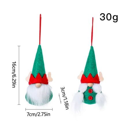 

Bescita 3Pcs Christmas Decoration Knitted Faceless Old Man Small Pendant