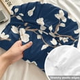 thumbnail image 4 of Full Size Fitted Sheet Set - Botanical Flower 3 Piece Bedding Sets 16" Deep Pocket Fitted Sheet with 2 Pillowcases Vintage Garden Floral Wildflower Blue Brushed Microfiber Hotel Luxury Bed Sheets, 4 of 9