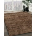 thumbnail image 2 of Ahgly Tapis d'Intérieur Carré Abstrait Or Foncé Marron, 6 Pieds Carré, 2 of 6