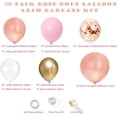 thumbnail image 4 of Kit de arco de guirnalda de globos YONGSHENG 150 piezas de globos de látex de confeti de oro rosa, 4 of 5