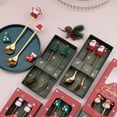 thumbnail image 2 of Juego de cucharas y tenedores de acero inoxidable para el hogar, 2 piezas, vajilla de Navidad para Año Nuevo, regalos para niños, decoraciones navideñas, 2 of 5