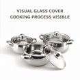 thumbnail image 2 of Bestdin 10-Piece Stainless Steel Cookware Set – 5 Pots with Glass Lids, Thickened Bottom, Universal Stovetop Compatible, Easy to Clean, Non-Toxic Kitchen Set for Cooking, 2 of 5