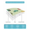 thumbnail image 5 of Quilts Twin-XL Size Bedding Set, Green Cartoon Truck Lightweight Quilted Comforter, Funny Cute Colorful Car Tree Polka Dot Soft Bedspread Coverlet with Pillow Covers for All Season, 68" x 98", 5 of 7
