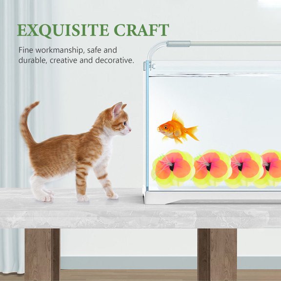 ETEREAUTY Silicone Aquarium Plant Decoration Fish Accessory for Home and Office Aquariums