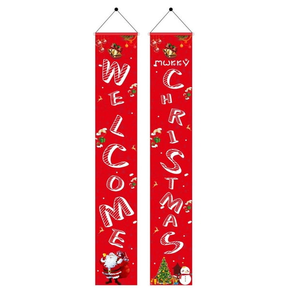 Bewildely Ambiente festivo con pancartas decorativas coloridas para decoración navideña del hogar para feliz Navidad Kits de decoración para fiestas No.2