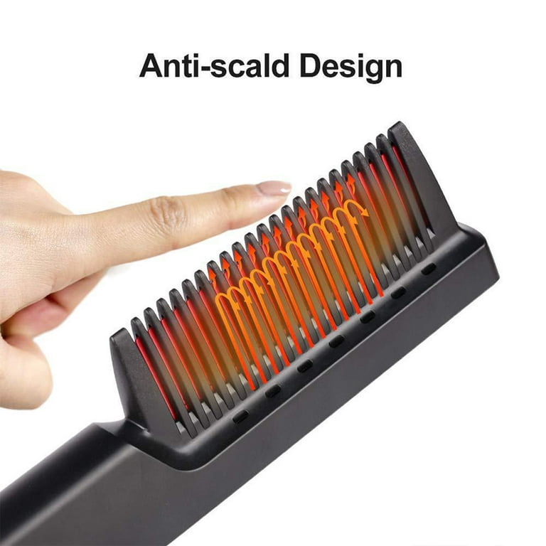 LED Display Negative Ion Hair Straightener Brush Hair Straightening Comb  Women Men Styling Comb 