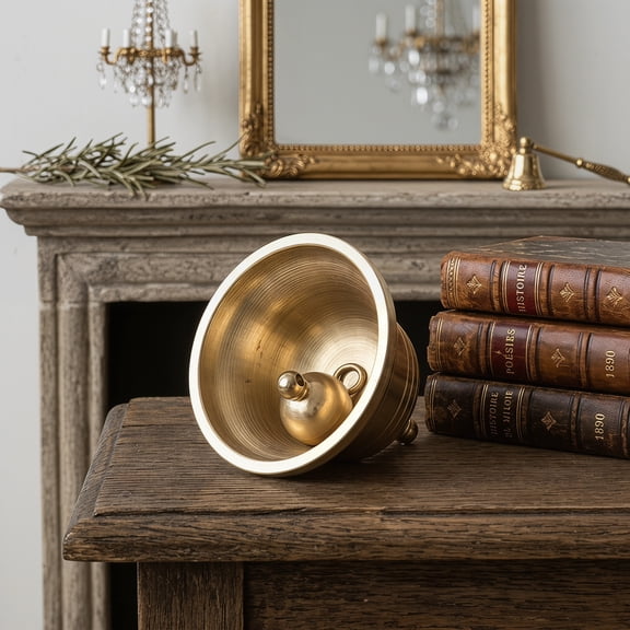ibasenice Decorative Brass Bells for Door Knob Hanging with Classic Vintage Design