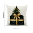 thumbnail image 3 of PuSpu 45x45cm Christmas Pillow Set - 2Pcs Multicolor Polyester Cushion Covers, Festive Living Room Sofa Decor, Easy Care & Durable, 3 of 6