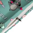 thumbnail image 4 of HAHDAXIA Raccoon Wallpaper Bedding Solid Comforter Set for All Seasons,3 Pieces(1 Comforter+2 Pillowcases),Soft Microfiber Bedding Set King(90"x90"), 4 of 7