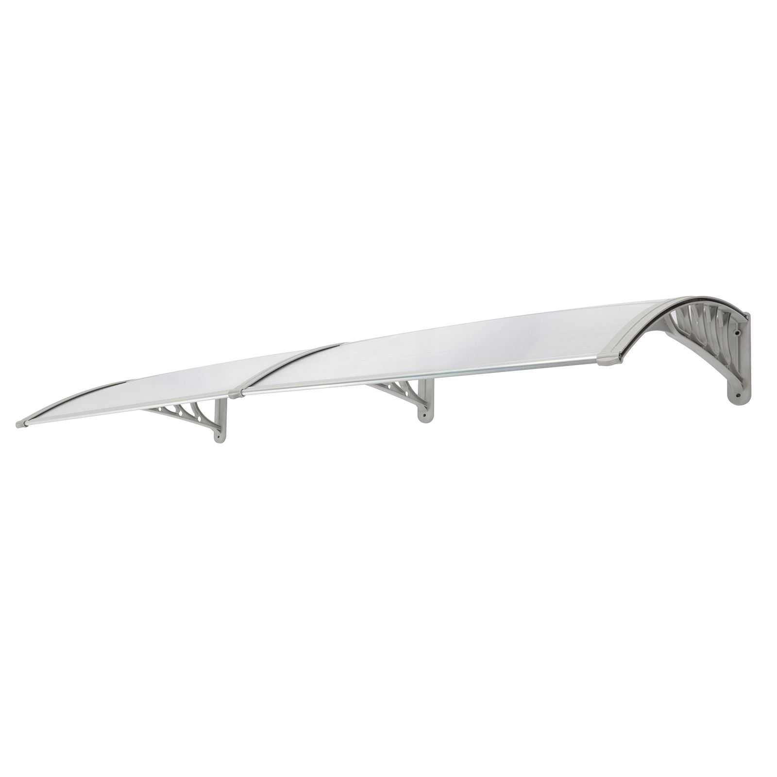 Door Window Rain Cover Eaves Canopy, 78.74" x 37.8" x 9.84", ABS & Polycarbonate, Aluminum Bracket, Waterproof Sunshade for House Decoration