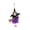 Purple, variant on Halloween Scene Decorations, Orange Witch Broom Bell Pendant, Gothic Hanging Ornament, Indoor Ceiling Hanging Decor, Holiday Atmosphere Accessory for Household & Party Halloween Festival Decoration