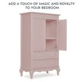 thumbnail image 6 of Evolur Aurora Armoire in Dusty Rose, Spacious Storage, 6 of 16