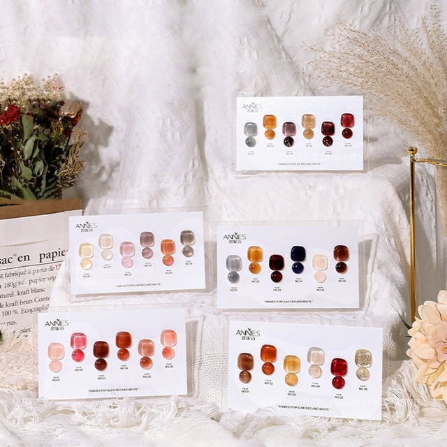 10ml 6Pcs/Set Nail Polish Excellent Saturation High Pigmented Natural Translucent Manicuring UV LED Gel Soak Polish for Female