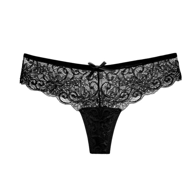Gibobby Calzones para mujer sexy Mujeres Encaje Sexy T Pantalones Bragas de cintura Tanga Bragas(Negro,XL)
