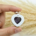 thumbnail image 4 of SATYAVIE JEWELLERY 925 Sterling Silver Amethyst Heart Pendant | Faceted Purple Crystal | February Birthstone Jewelry Gift for Women, 4 of 5
