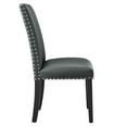 thumbnail image 4 of Modway Parcel Dining Faux Leather Side Chair in Gray, 4 of 8