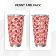 thumbnail image 3 of Cauagu Cute Strawberry Pattern 20oz Tumbler,Stainless Steel Vacuum Insulated Tumbler with Lid Insulated Coffee Mug Thermal Cup with Splash Proof Sliding Lid-Straw Two-piece Set, 3 of 8