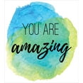 thumbnail image 3 of Lifestyle Duvet Cover Set, You are Inspirational Words on Watercolor Painbrush Design Print, Decorative 2 Piece Bedding Set with 1 Pillow Shams, Twin Size, Sky Blue Green, by Ambesonne, 3 of 3