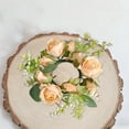 thumbnail image 5 of Gallickan Candle Ring, Rose Floral Candle Wreath, Candle Holder Decor, Artificial Flower Ring for Dining Table Party Decoration, E, 5 of 6