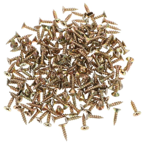 CRILSTYLEO 200Pcs Small Self Drilling Screws 4Mm Golden Zinc Coated for Fiberglass and Drywall