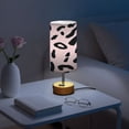 thumbnail image 6 of Touch Control Table Lamp with LED Bulb Bedside Lamp for Bedroom Living Room Creamy Pink Leopard Print, 6 of 8