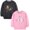Pink+Dark Gray, variant on DOZINSIX 2 Pack Toddler Girls Crewneck Sweatshirts Kids Cotton Cute Embroidered Long Sleeve Fall Winter Pullover Tops