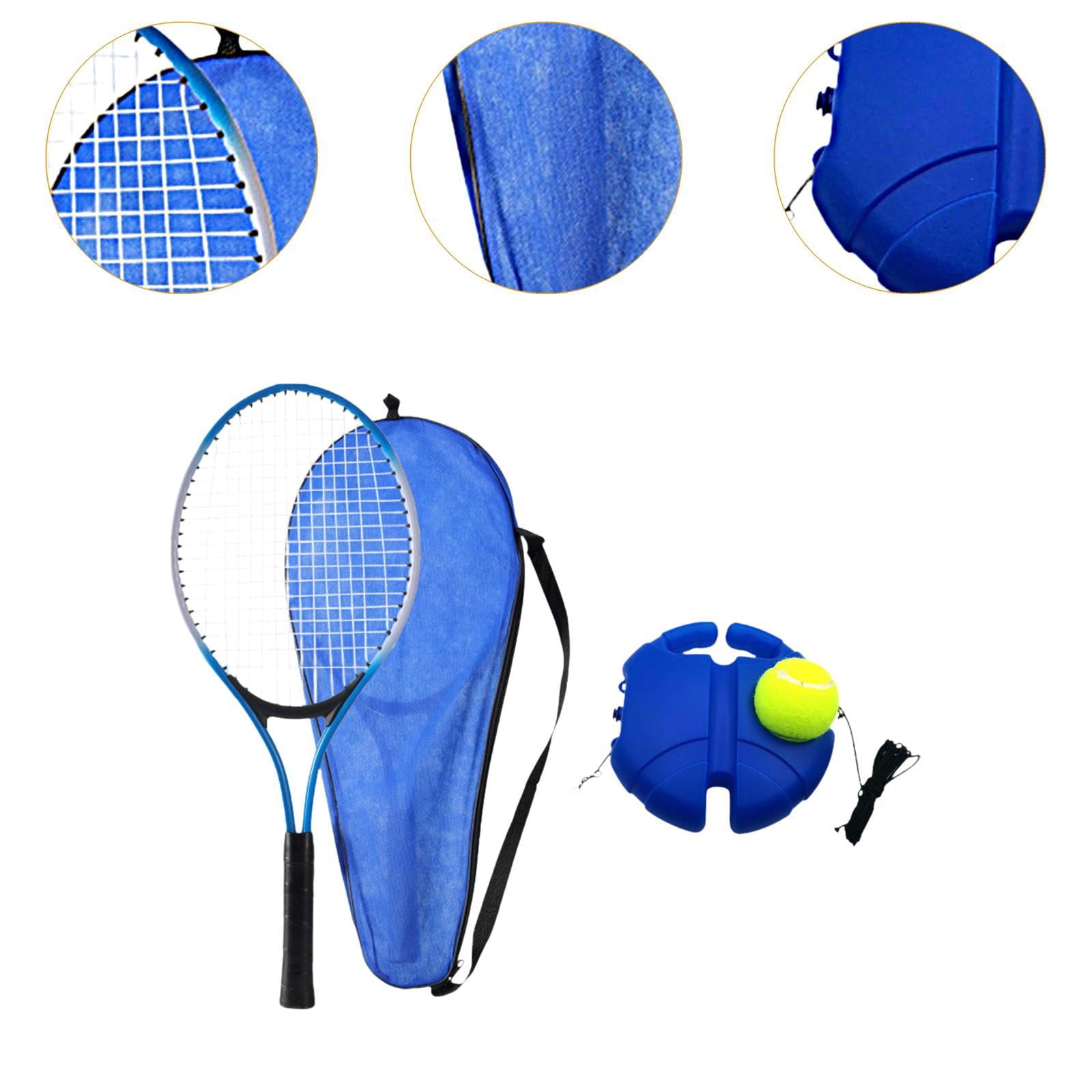 Baoblaze Tennis Racket Portable Professional Tennis Training Ball with String Kids Blue