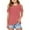 Pink, variant on Girls Cute Cold Shoulder Short Sleeve Crew Neck Tee Top for Children Casual Wear
