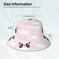 thumbnail image 6 of Gaeub Cute Panda Printed Double Sided Reflective Bucket Hat Foldable Sun Hat for Camping Hiking Fishing, 6 of 9