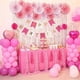 thumbnail image 2 of Pink Happy Birthday Banner with Gold Letters, Banner for Party Decorations, Swallowtail Flag Happy Birthday Sign, 2 of 4