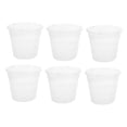 thumbnail image 3 of DimyFew 6 Pcs Pots pour Orchidées Semis Pépinière Rempotage Légers Patio Respirants 16cm Rond Blanc, 3 of 8
