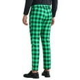 thumbnail image 3 of INSPIRE CHIC Plaid Pants for Men's Regular Fit Color Block Tartaned Pattern Dress Trousers, 3 of 6