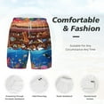 thumbnail image 5 of Sigee Animals On Noah's Ark2 Print Mens Swim Trunks with Compression Liner Quick Dry Swim Stretch Beach Shorts with Pockets,S-3XL, 5 of 7