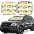 thumbnail image 2 of Bingfone Colorful Mustache Windshield Sun Shade 2-Piece Foldable Car Front Window Sunshade for Most Sedans SUV Truck-Medium, 2 of 7