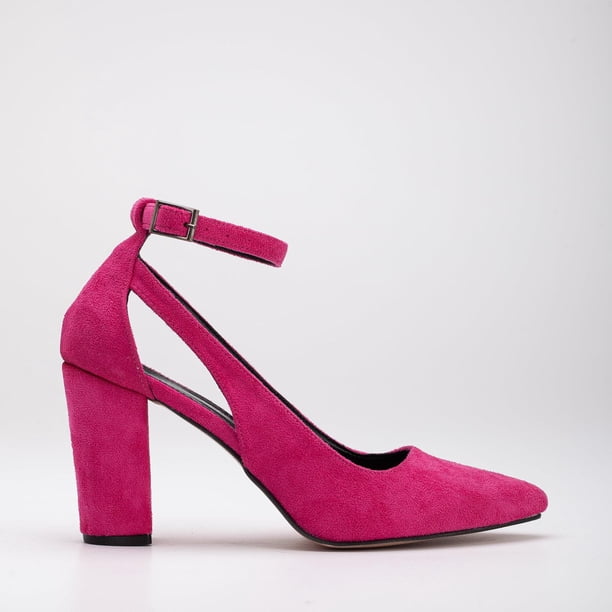 Colette - Tacones de bloque de ante rosa rosa 23 CM