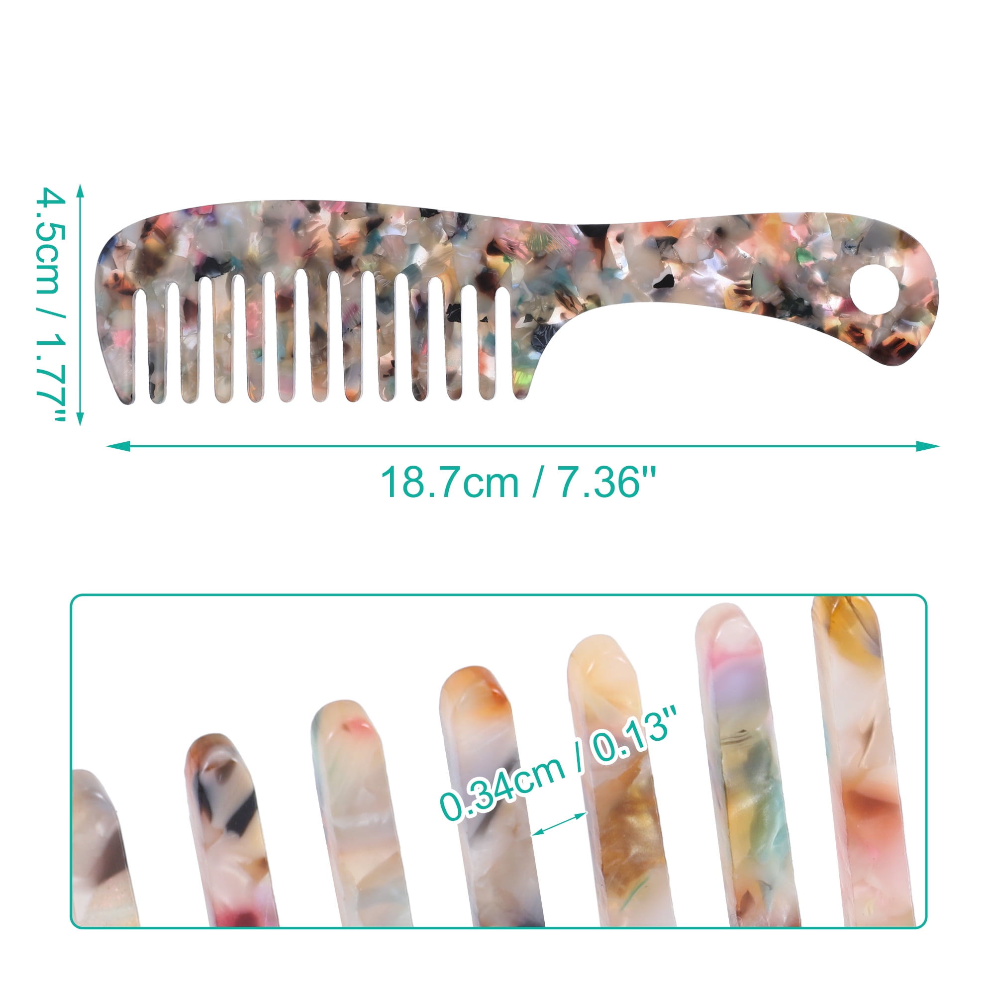 Unique Bargains 1 Pc Hair Comb Wide Tooth Anti-Static Easy Detangling Multicolor