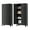 Black, variant on Elegant 61''H White Farmhouse Metal Pantry Cabinet with 3 Adjustable Shelves,Metal Storage Cabinet,Kitchen Storage Cabinet for Kitchen,Dining,Office