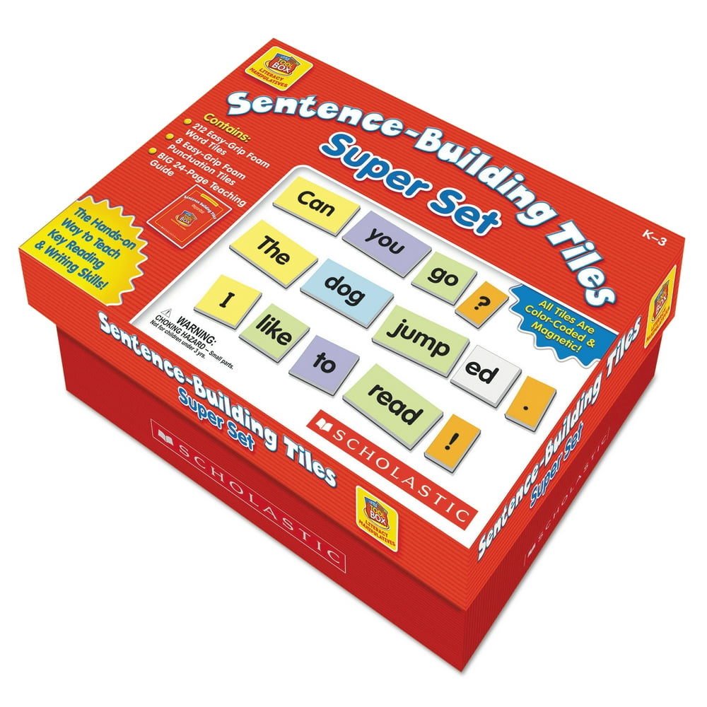 Scholastic SentenceBuilding Tiles Super Set, Ages 58