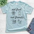 thumbnail image 2 of Kids Eat Fruit Not Friends T-Shirt, Youth Kids Boy Girl T-Shirt, Cute Vegan Shirt, Funny Vegan T-shirt, Light Blue, Medium, 2 of 4