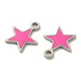 thumbnail image 2 of 50 pc 304 Stainless Steel Enamel Pendants Star Charm Stainless Steel color 12x10x1mm Hole: 1.6mm, 2 of 2