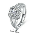 thumbnail image 3 of Fiudx Joyería de Circonita Cúbica, Impresionante Anillo de Compromiso, Elegante Accesorio de Boda, Regalo de Compromiso Único, Ideal para Celebraciones de Propuesta de Matrimonio, Aniversarios o Ropa, 3 of 6