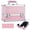 Pink Mermaid, variant on 3-Tier Professional Makeup Train Case with Mirror and Lock, Portable Hard Makeup Organizer Box for Women, 11.8" x 9.1" x 7.1"