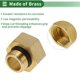 thumbnail image 3 of Conectores de rosca interna y externa de latón Unique Bargains 3/4"Femenino x 1/2"Masculino 1.02" 2 Pcs, 3 of 7