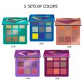 thumbnail image 4 of Paleta de sombras de ojos mate, paleta de sombras de ojos de 9 colores, sombra de ojos de maquillaje altamente pigmentada resistente al agua, 4 of 7