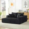 thumbnail image 2 of Generic Modular Sectional Sofa with Deep Seat, 4-Seater Cloud Couch in Modern Corduroy Fabric, No Assembly Required for Living Room & Lounge Spaces,&nbsp;DARK GREY, 2 of 5