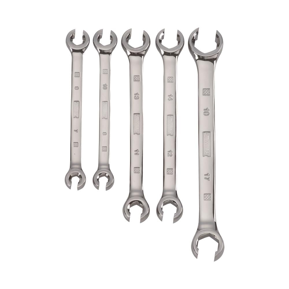 5pcs Metric 6 Point Flare Nut Wrench Set w/Wrench Organizer Case
