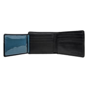 Hidesign Angle Stitch RFID-blocking Multicompartment Black/Brown Leather Wallet