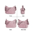 thumbnail image 4 of Gustave Crossbody Bag for Women Multi Pockets Messenger Shoulder Handbag Trendy Zipper Satchel Purse Nylon Water-resistant Lightweight Casual Travel Bags, Pink, 4 of 9