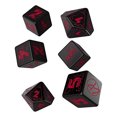 thumbnail image 1 of Dados Esenciales Q-Workshop Cyberpunk Rojo Set Negro, 1 of 2